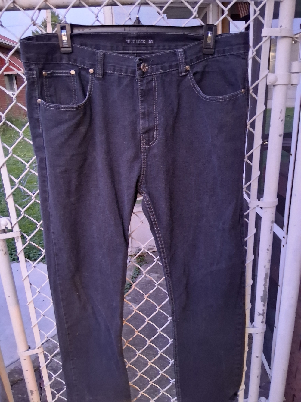 TRUE ROCK Men's Straight Jeans in Dark Gray